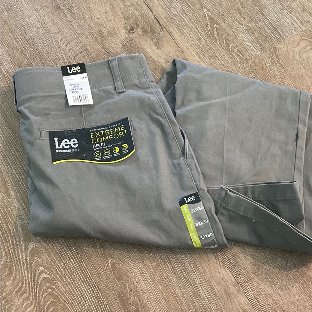 Lee Gray Chinos Comfortable Fit